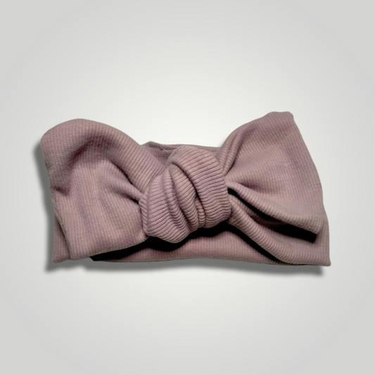 LILAC RIB KNIT TOP KNOT